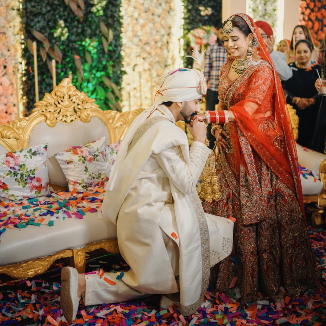 Couple sharing a candid moment